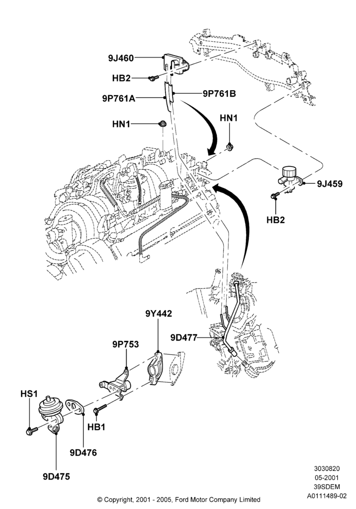 20C - Exhaust Gas Recirculation, 3.9L Dohc EFI NA V8 Gas*HP; 04/JUN/2001-18/NOV/2002