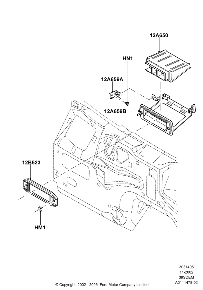 05D - Engine Modules and Sensors, (+)"CDN/MEX/USA", 3.9L Dohc EFI NA V8 Gas*HP; 18/NOV/2002-01/JUL/2005