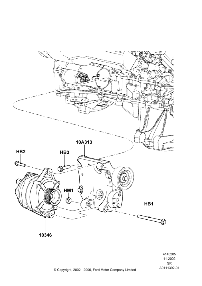 05B - Alternator and Mountings; 18/NOV/2002-01/JUL/2005