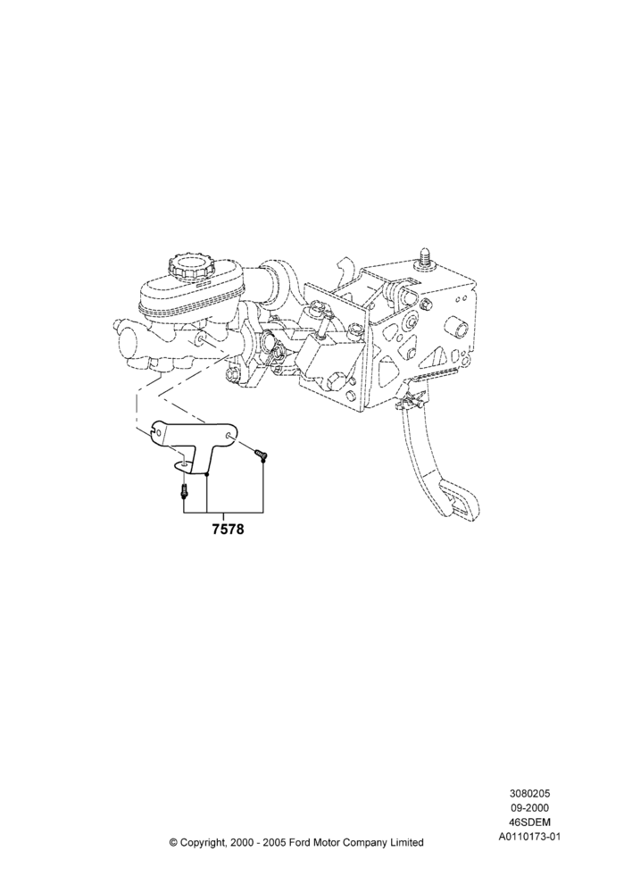 05A - Clutch Master and Slave Cylinders, 4.6L DOHC V8 EFI, Cobra, Manual Transmission; 18/SEP/2000-05/SEP/2001