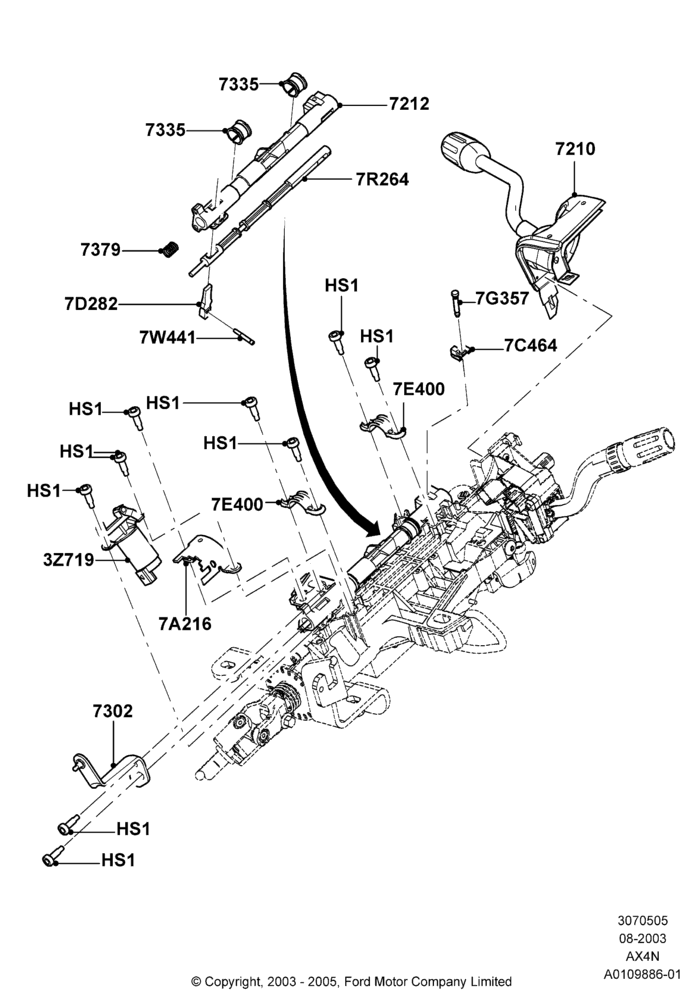 05A - Gear Change-Automatic Transmission, AX4N; 25/AUG/2003-02/JAN/2007