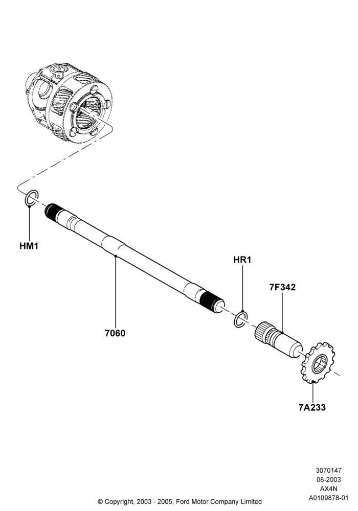 47 - Output Shafts, AX4N; 25/AUG/2003-02/JAN/2007
