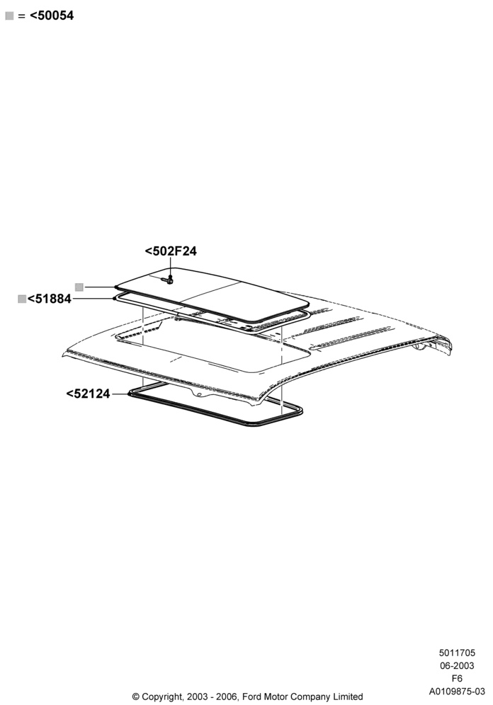 Sliding Roof Panel, Power Tilt/Slide Sun Roof, Production Installed