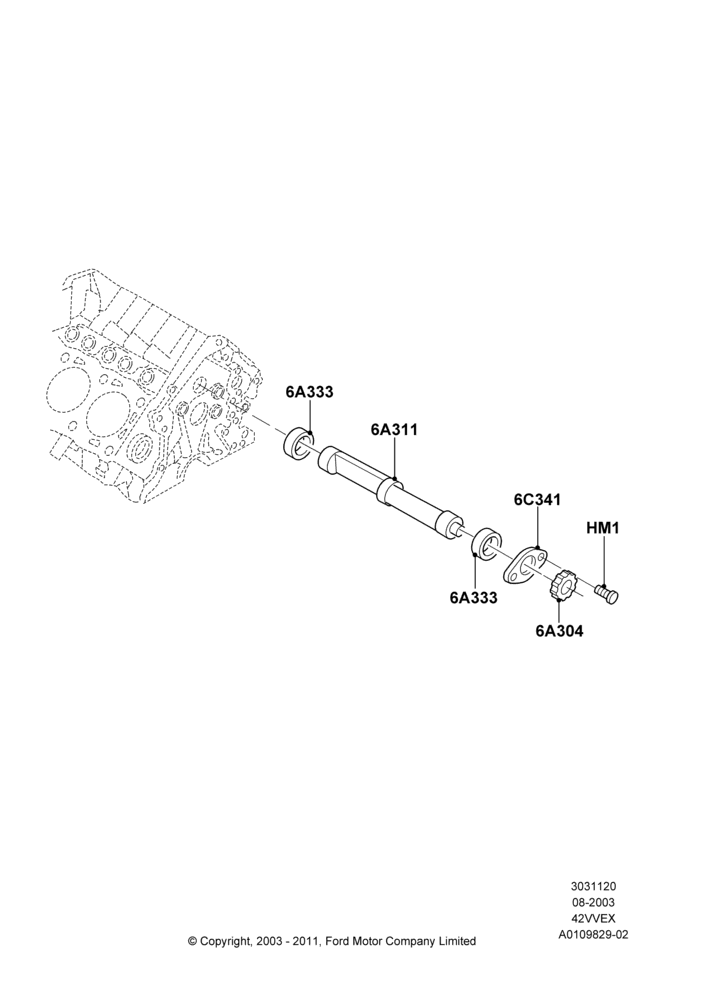 20A - Balance Shafts and Drive, 4.2L V6 12v OHV EFI; 25/AUG/2003-02/JAN/2007