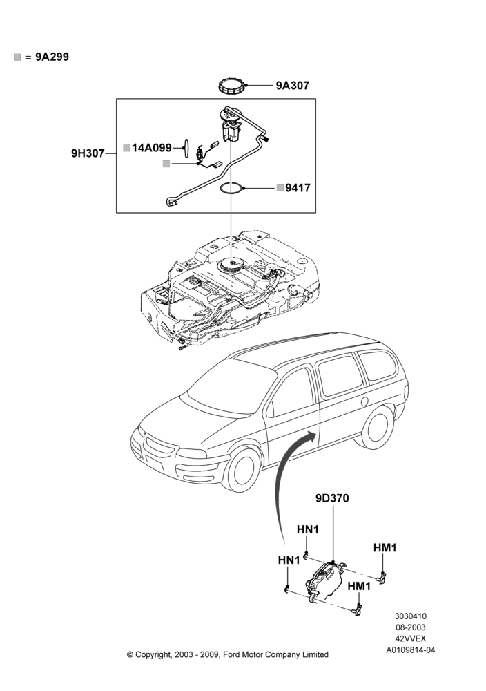 10A - Fuel Pump And Sender Unit, 4.2L V6 12v OHV EFI; 25/AUG/2003-30/MAY/2005