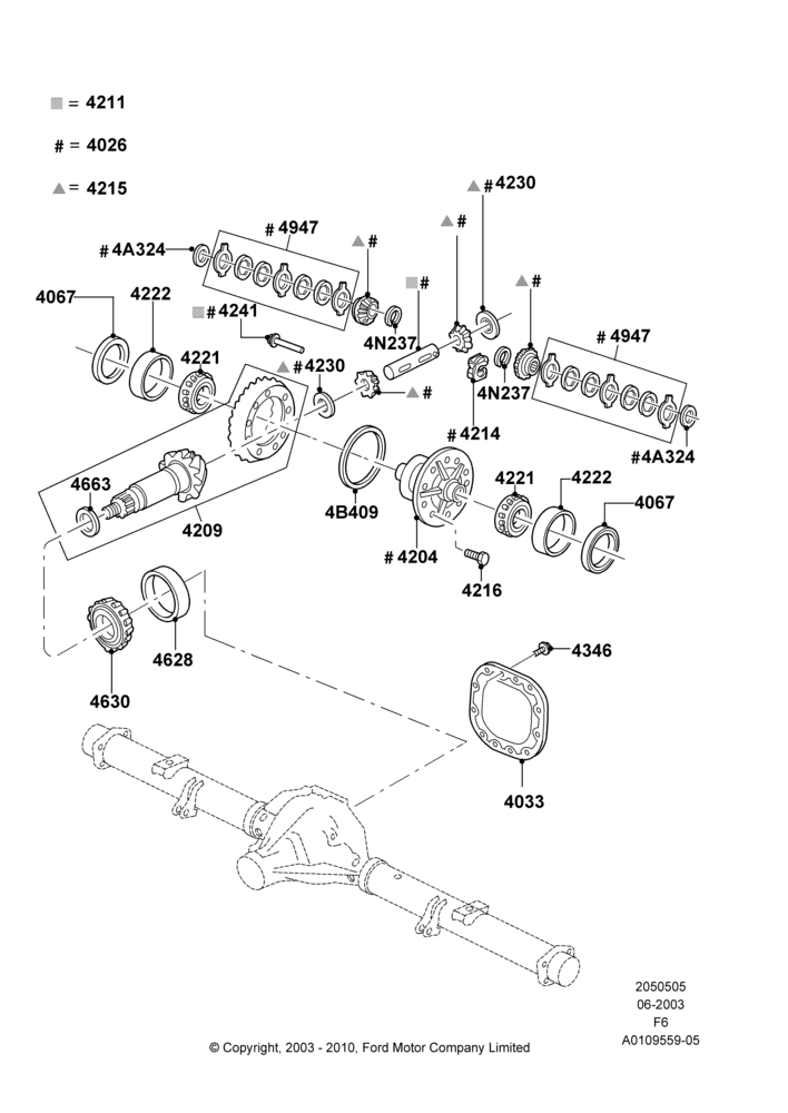 05D - Components - Rear Axle Diff & Carr., Rear Axle Limited Slip Differential, With 8.8 Axle; 02/JUN/2003-17/JUL/2006