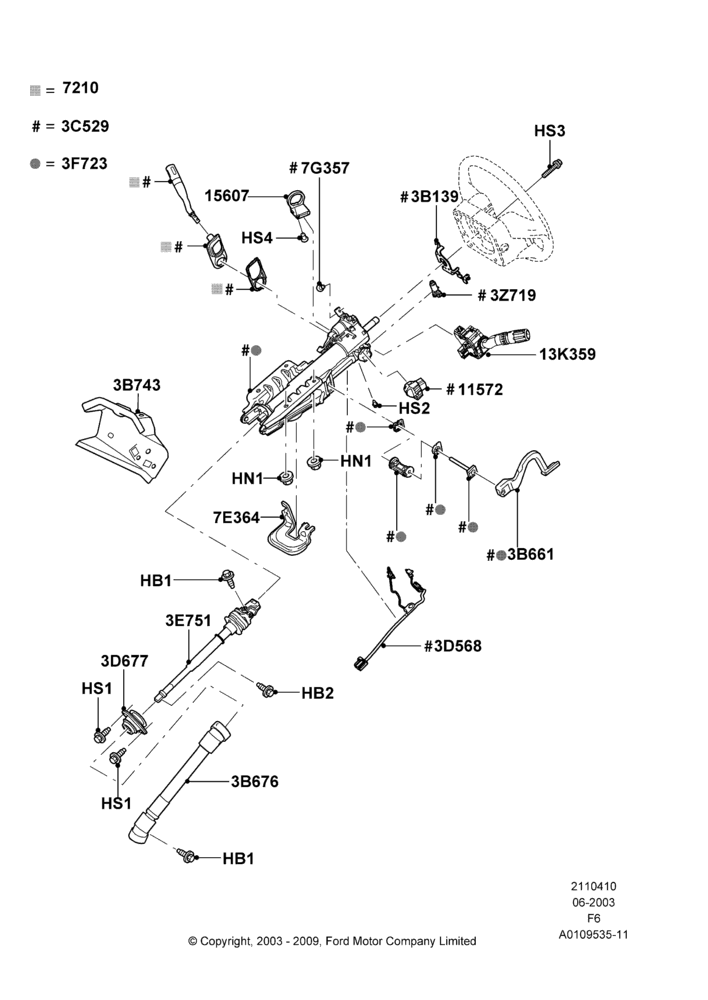 10A - Steering Column And Gear Shift; 02/JUN/2003-18/AUG/2008