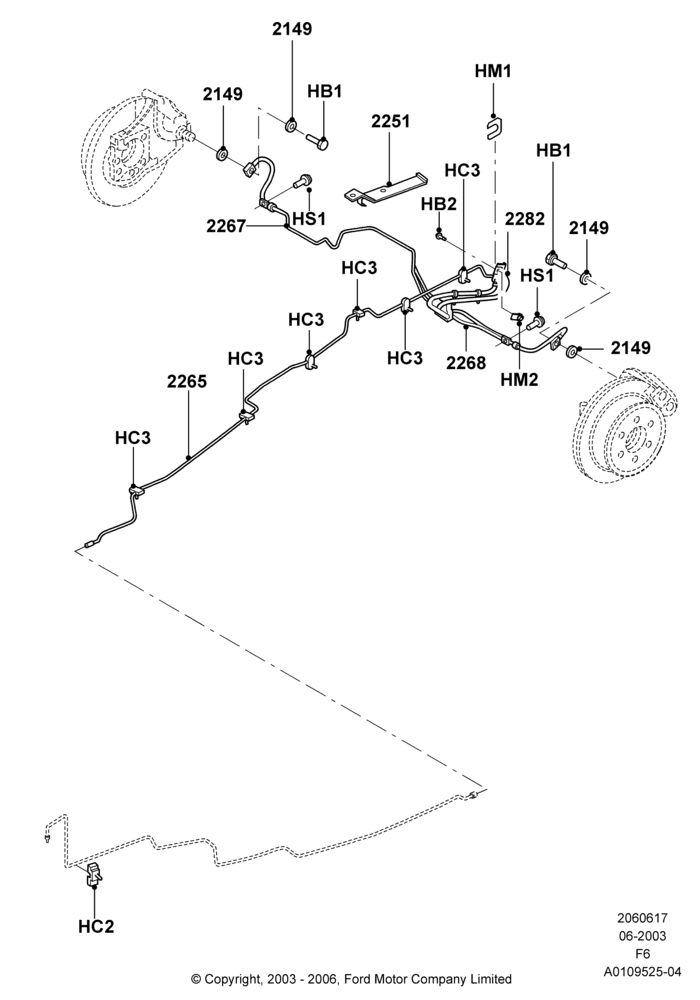 17A - REAR BRAKE LINES; 02/JUN/2003-18/AUG/2008