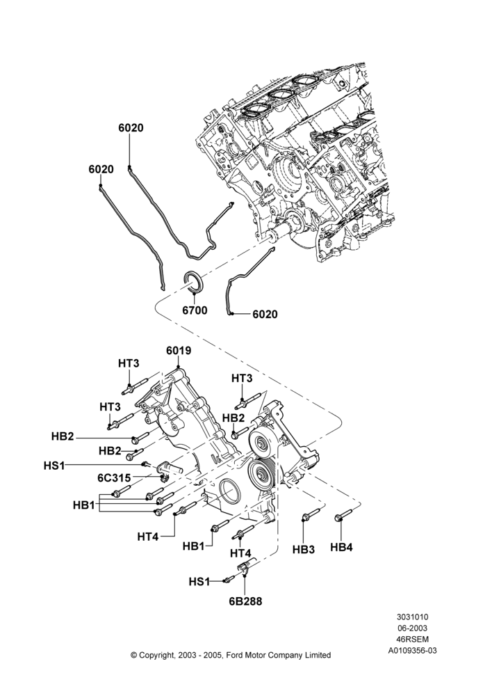 Timing Gear Covers, Windsor 4.6 SOHC EFI