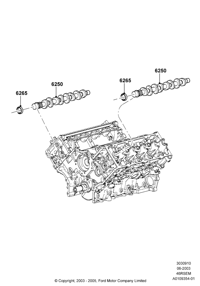 Camshaft, Romeo 4.6 SOHC EFI, Windsor 4.6 SOHC EFI