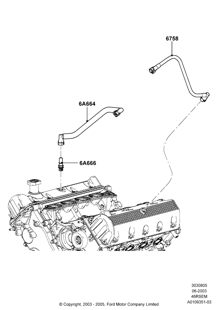 05C - Emission Control - Crankcase, Romeo 4.6 SOHC EFI, Windsor 4.6 SOHC EFI; 02/JUN/2003-18/AUG/2008