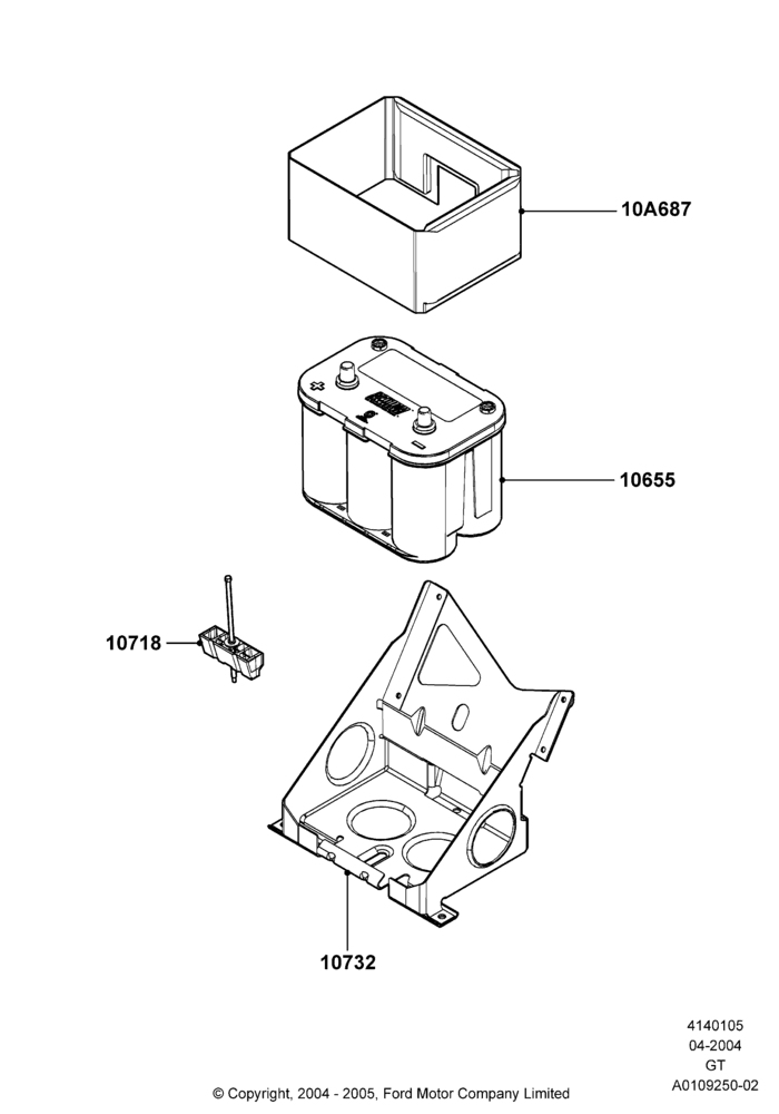 05 - Battery and Mountings; 30/JUN/2004