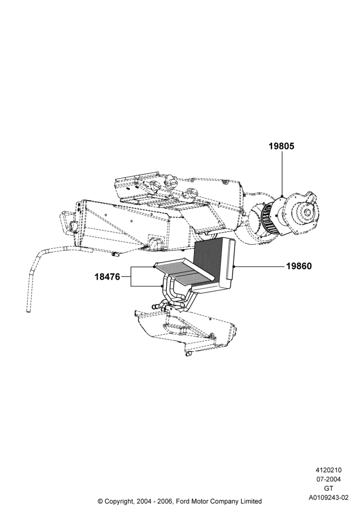 10 - Heater/Air Cond.Internal Components; 30/JUN/2004