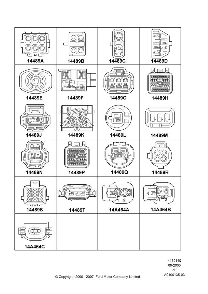 40B - Wiring Connectors, Connector, Page B; 18/SEP/2000-12/MAY/2004