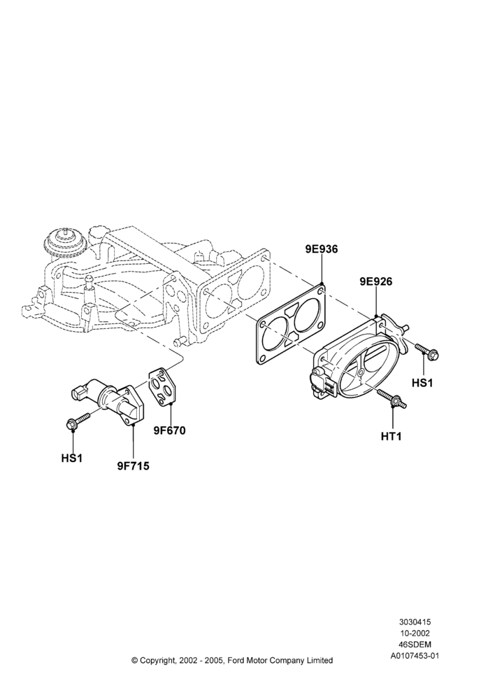 15C - Throttle Housing, 4.6L DOHC V8 EFI, V8 Appearance Group; 04/NOV/2002-12/MAY/2004