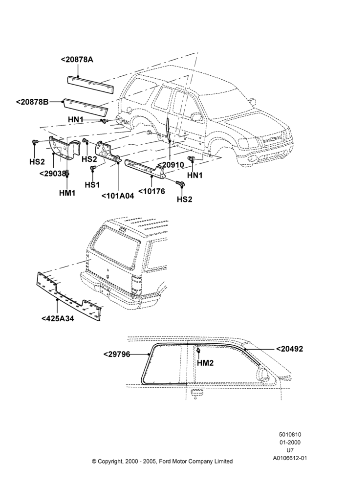 10B - Body Mouldings; 19/AUG/2002-09/MAY/2003