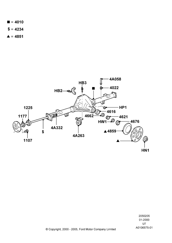 05B - Rear Axle, Rear Axle Limited Slip Differential; 31/JAN/2000-09/MAY/2003