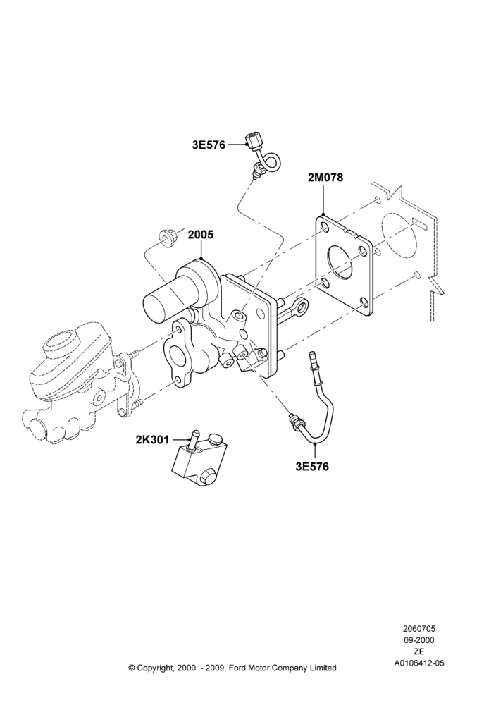 05B - Brake Booster, 4.6 DOHC EFI S/C, 4.6 SOHC EFI, 4.6L DOHC V8 EFI; 18/SEP/2000-12/MAY/2004