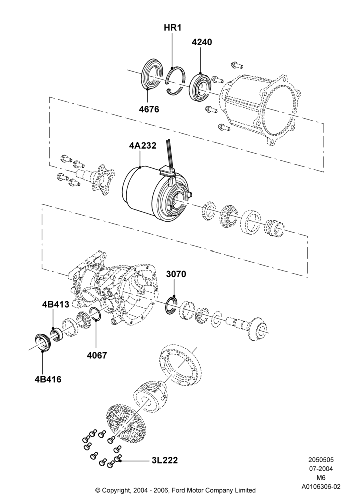 Схема установки YL8Z-4240-AA