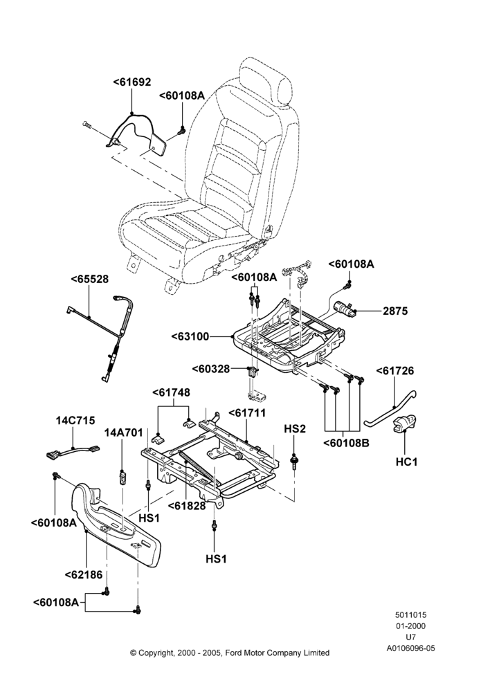 15D - Front Seat Base, With Driver 2 Way Mnl.Seat Adjuster; 19/AUG/2002-09/MAY/2003