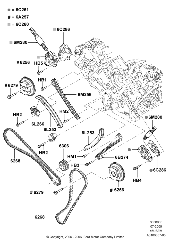 Timing Gear, 4.6L 3V V8