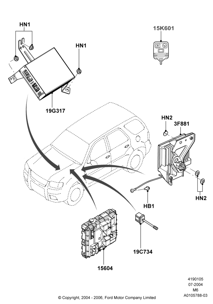 05 - Vehicle Modules and Sensors; 26/JUL/2004-01/MAY/2006