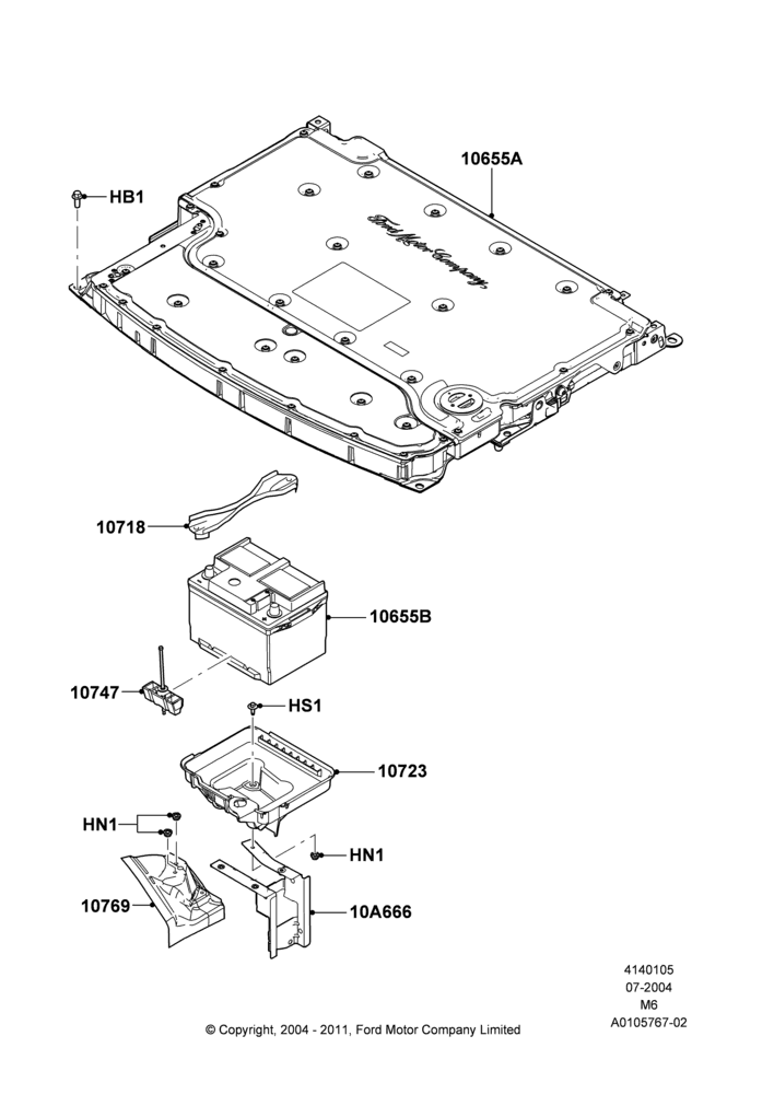 05 - Battery and Mountings; 26/JUL/2004-01/MAY/2006