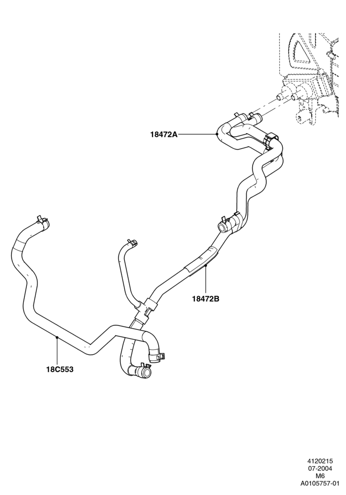 15 - Heater Hoses; 26/JUL/2004-01/MAY/2006