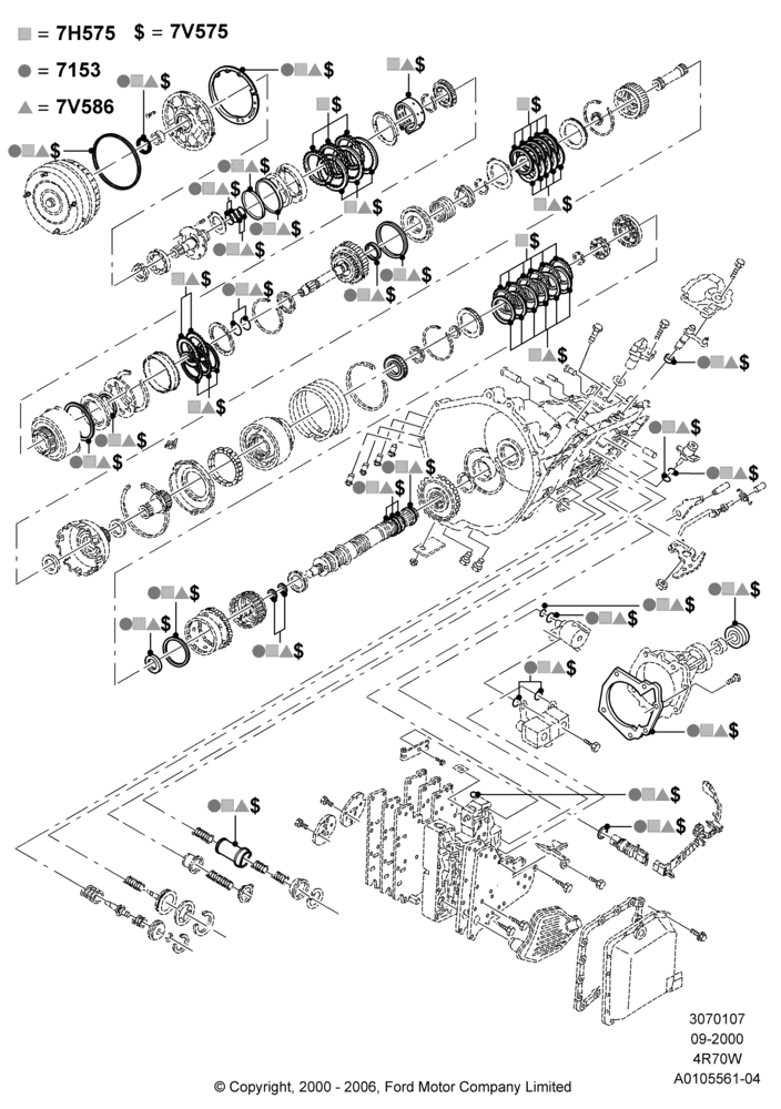 07A - Automatic Transmission Gasket Kits, 4R70/4R75 W/E 4 Speed Trans; 18/SEP/2000-12/MAY/2004