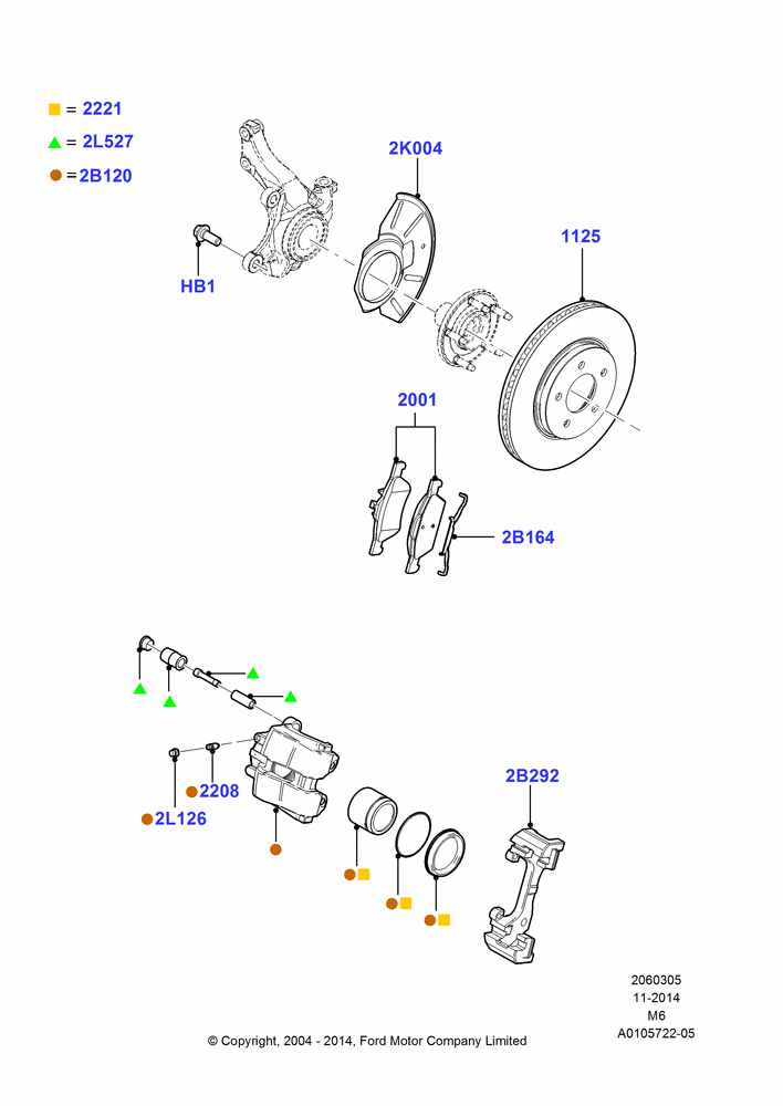 05 - Front Brake Discs and Calipers; 26/JUL/2004-01/MAY/2006