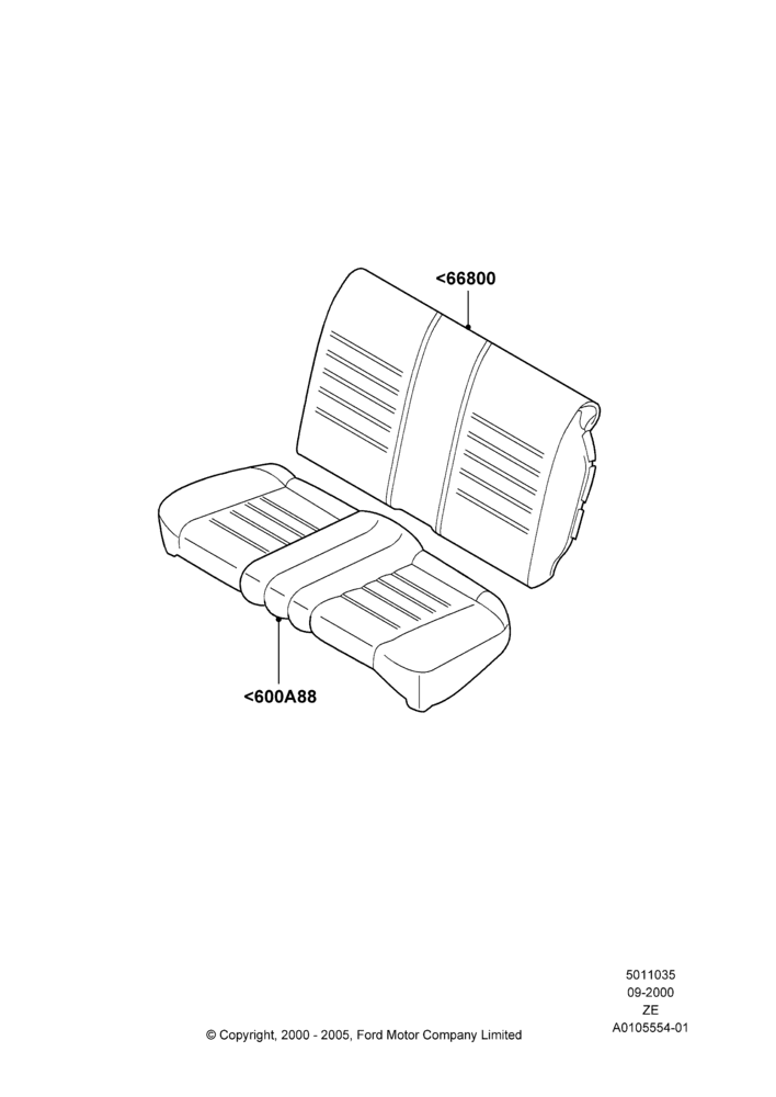 35B - Rear Seat Pads/Valances & Heating, Convertible; 18/SEP/2000-12/MAY/2004
