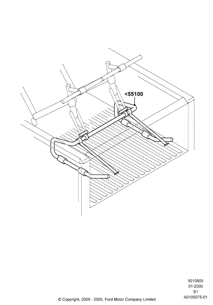05X - Roof Rack Systems, Accessory, Bed Mount Bike Carrier; 31/JAN/2000-30/JUN/2005