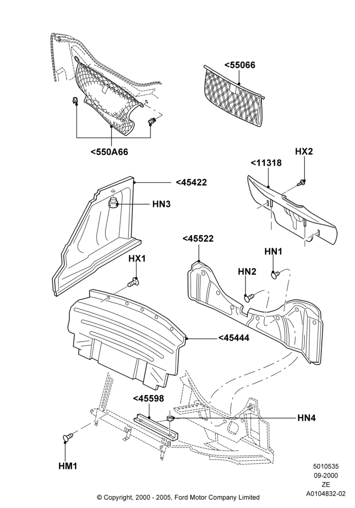 35B - Load Compartment Trim, Convertible; 18/SEP/2000-12/MAY/2004