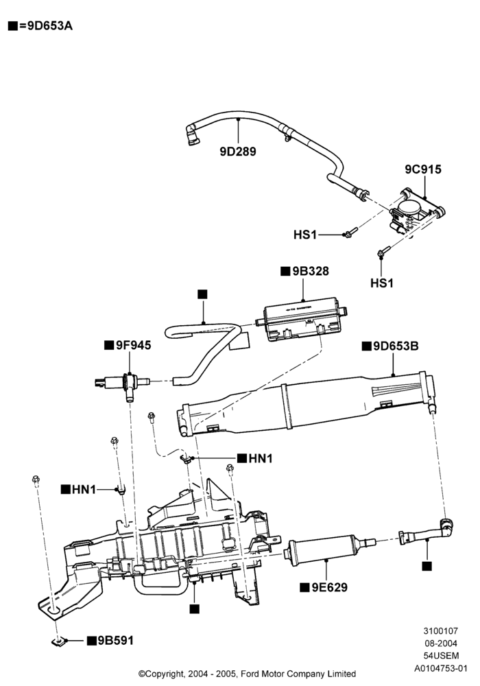 07A - Fuel Vapour System, 5.4L 3V V8; 02/AUG/2004-02/AUG/2006