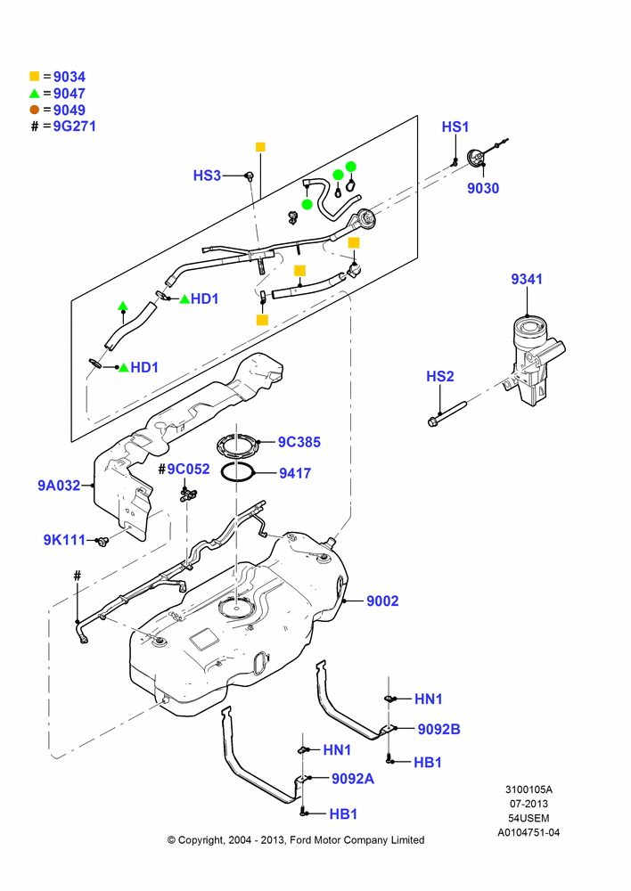 05A - Fuel Tank, 5.4L 3V V8, LHD RWD; 02/AUG/2004-02/AUG/2006