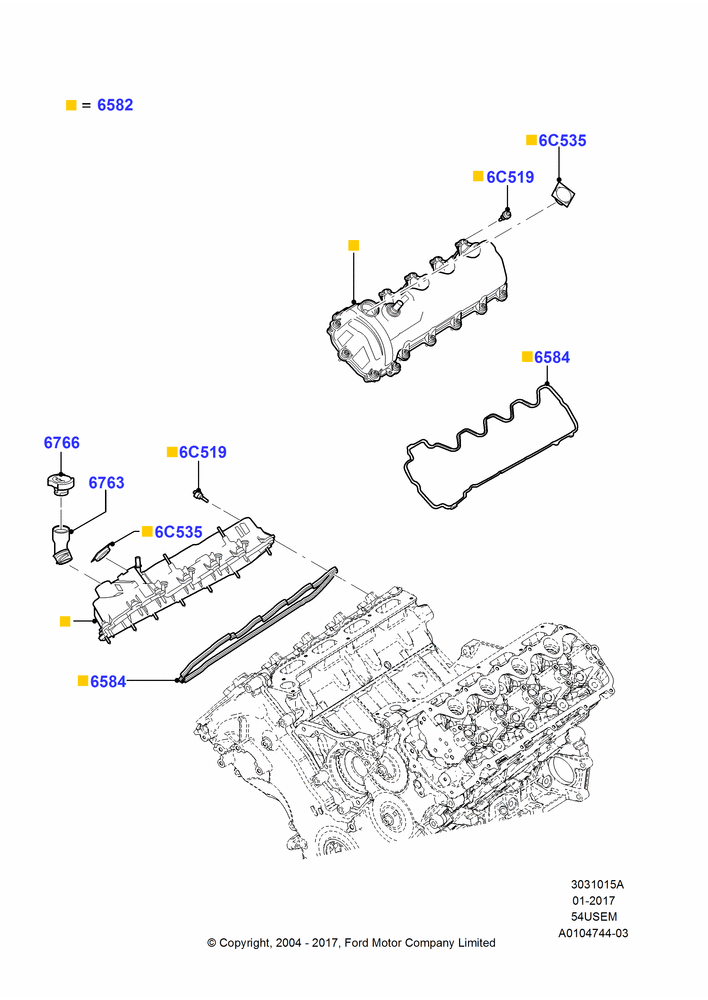15A - Cylinder Head Cover, 5.4L 3V V8; 02/AUG/2004-15/SEP/2008