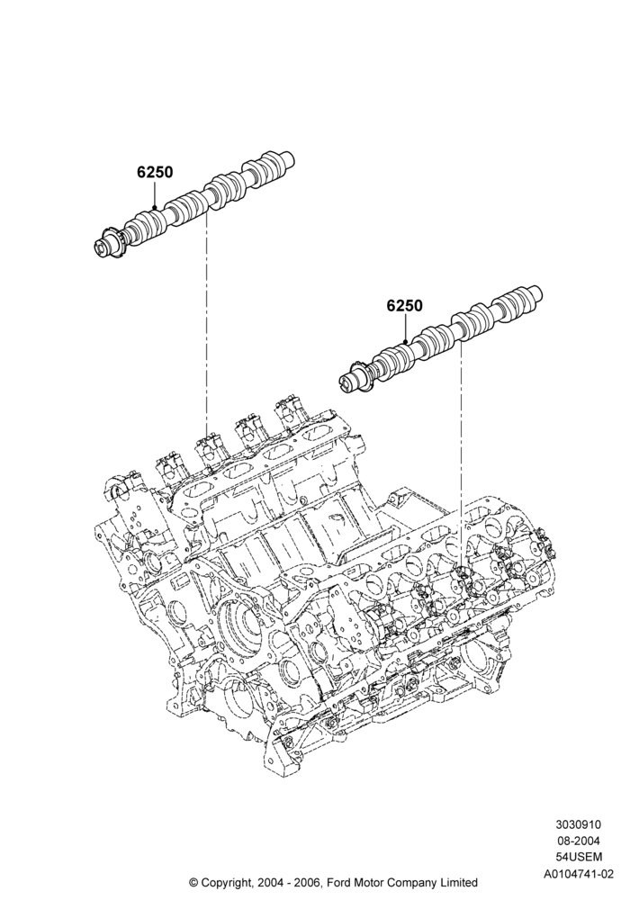 10A - Camshaft, 5.4L 3V V8; 02/AUG/2004-15/SEP/2008