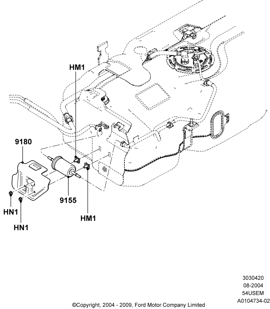 20A - Fuel Filter, 5.4L 3V V8; 02/AUG/2004-15/SEP/2008