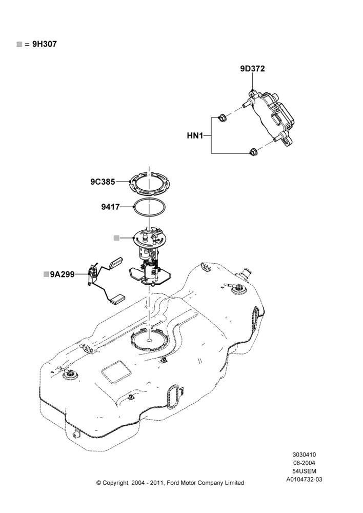10A - Fuel Pump And Sender Unit, 5.4L 3V V8; 02/AUG/2004-02/AUG/2006