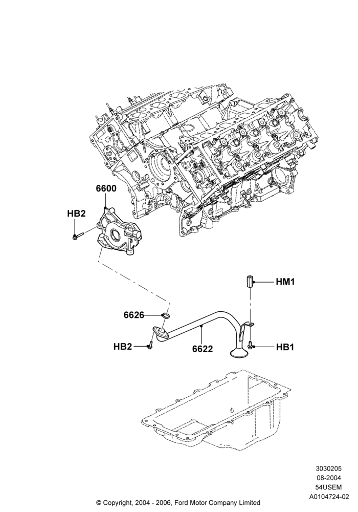05A - Oil Pump, 5.4L 3V V8; 02/AUG/2004-15/SEP/2008