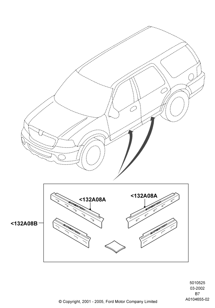 25X - Side Trim, Accessory; 18/MAR/2002-04/AUG/2003