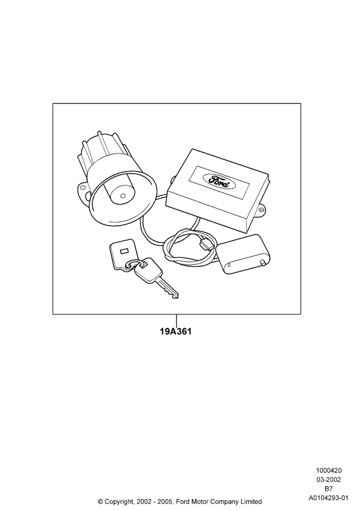20A - Accessory Anti-Theft Devices, Non-Power Code Systems; 18/MAR/2002-04/AUG/2003