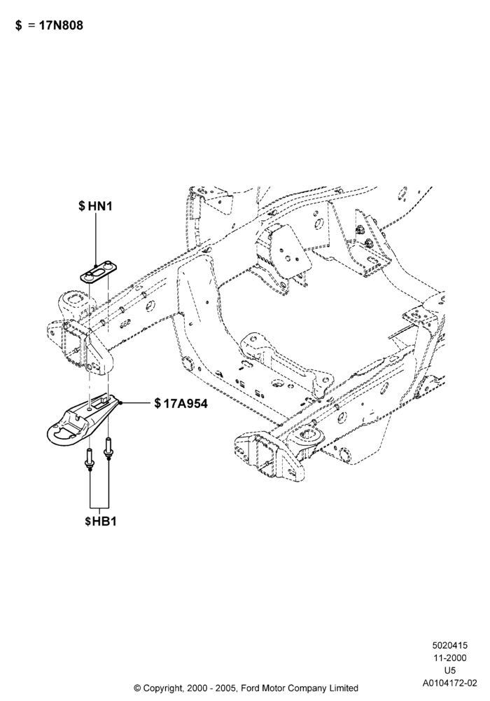 15A - Front Towing Equipment, US MARKETS; 13/NOV/2000-19/JUL/2005