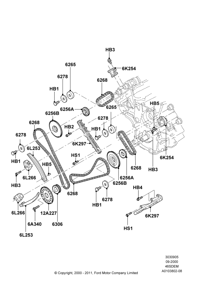Timing Gear, 4.6L DOHC V8 EFI, Cobra