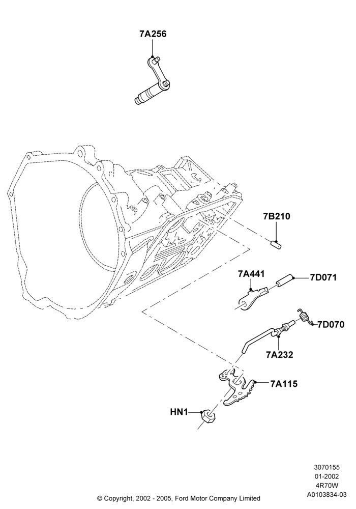 55A - Transmission Control Mechanisms, 4R70/4R75 W/E 4 Speed Trans; 18/SEP/2000-12/MAY/2004