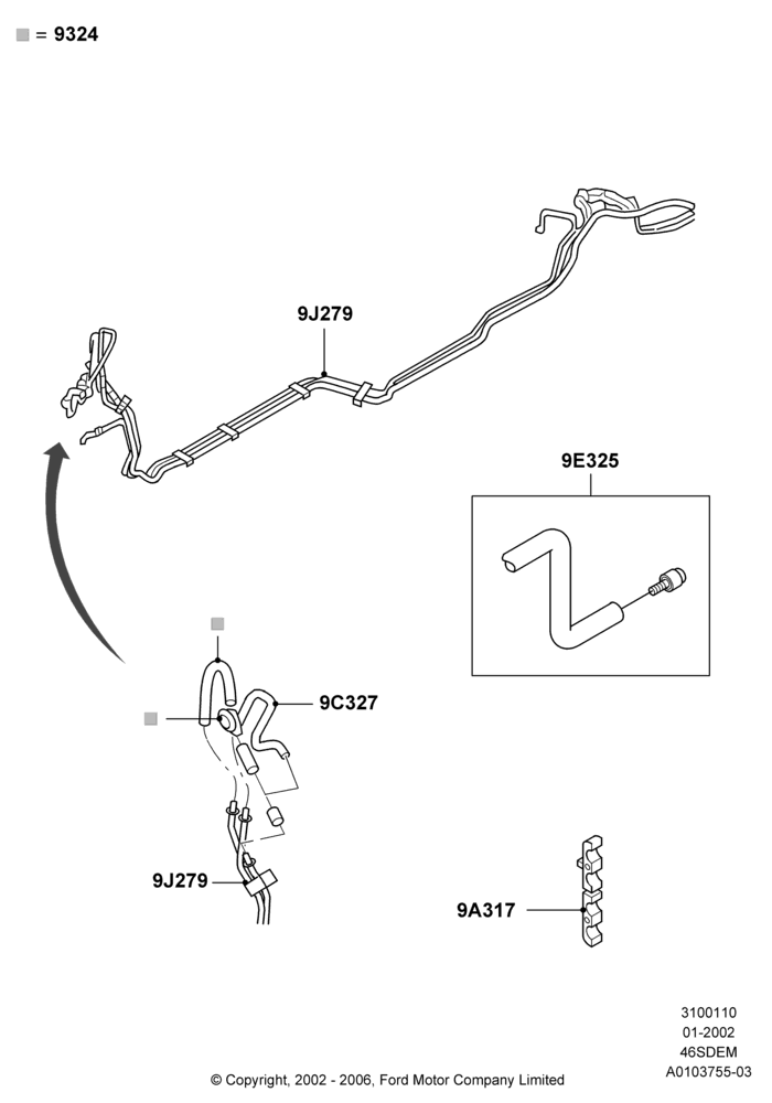 10A - Fuel Lines, 4.6L DOHC V8 EFI, Cobra; 18/SEP/2000-05/SEP/2001