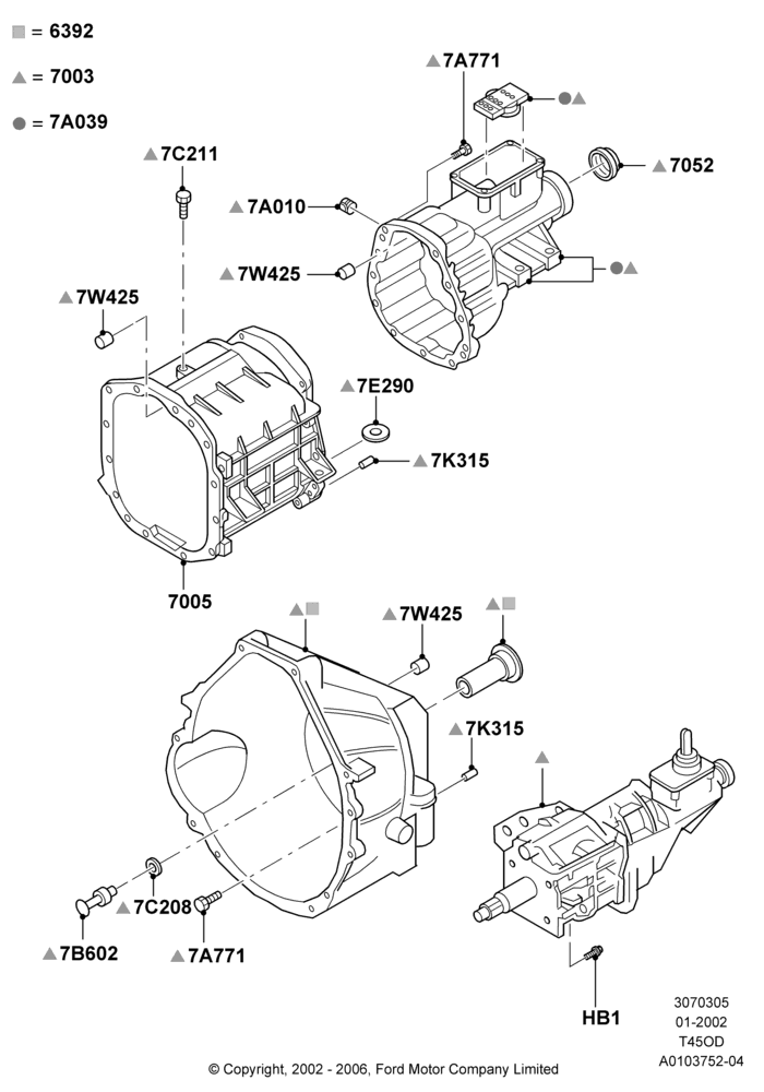 05 - Manual Transmission and Case, 5 Speed Manual (T450D); 18/SEP/2000-12/MAY/2004