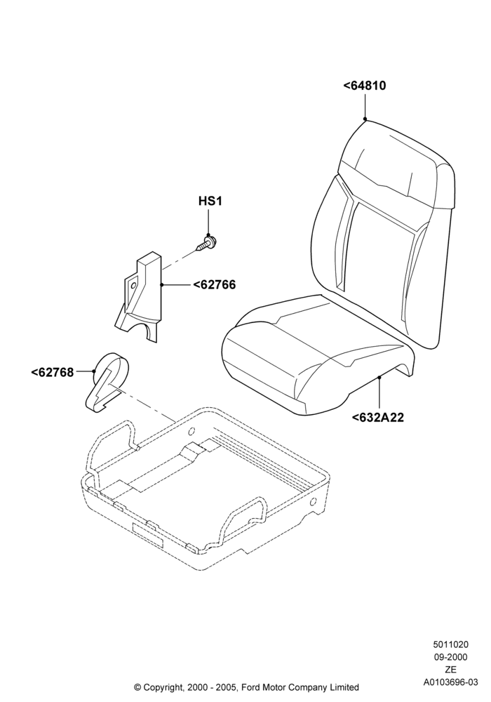20 - Front Seat Pads/Valances & Heating; 18/SEP/2000-12/MAY/2004