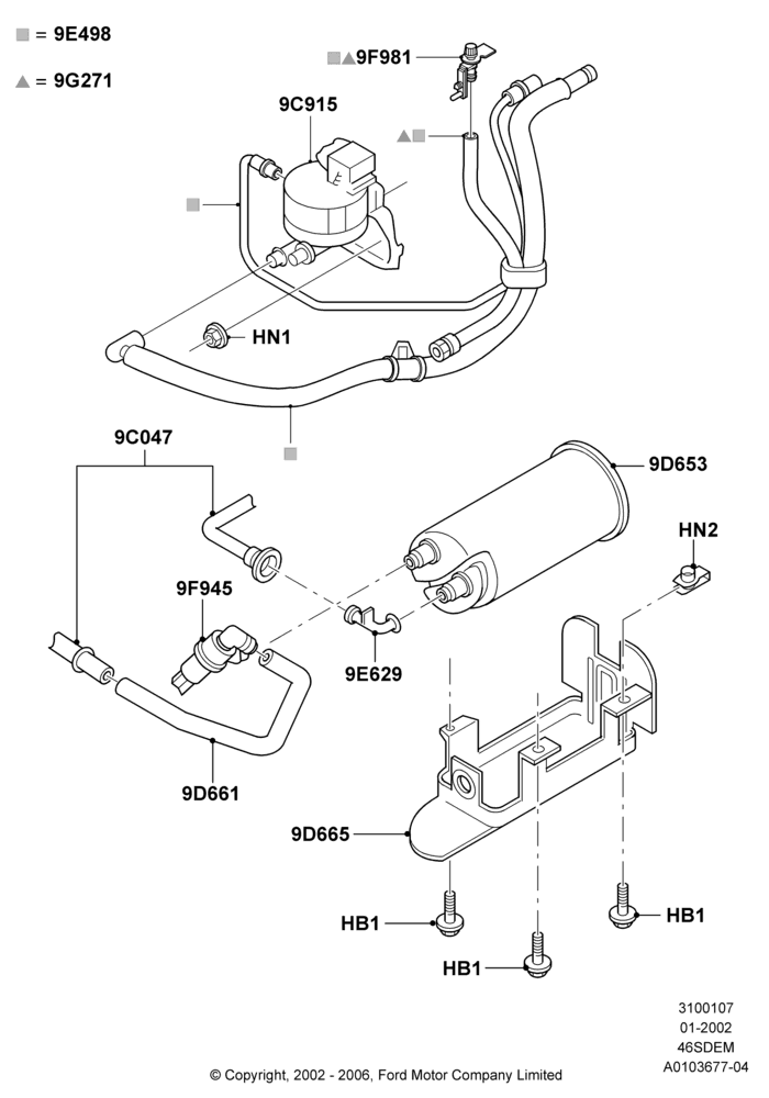 07A - Fuel Vapour System, 4.6L DOHC V8 EFI, Cobra; 18/SEP/2000-05/SEP/2001