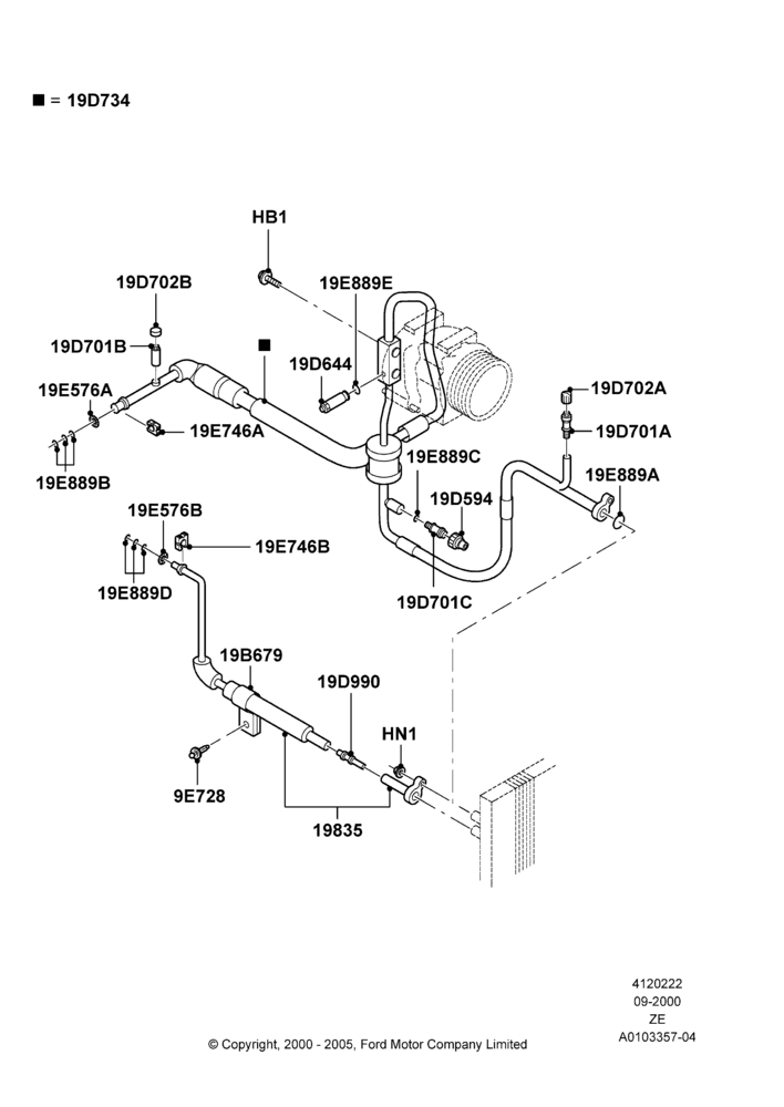 22A - Air Conditioning System, 3.8 OHV EFI; 18/SEP/2000-29/SEP/2003